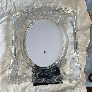 Vintage Elegant Clear Glass Picture Frame